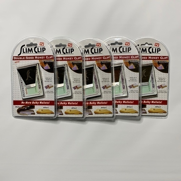 Slim Clip Double Sided Money Clips Bundle (5) - Picture 1 of 4